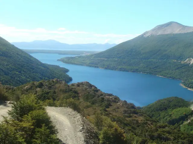 Take in the majestic views of Lago Escondido from atop the mountains