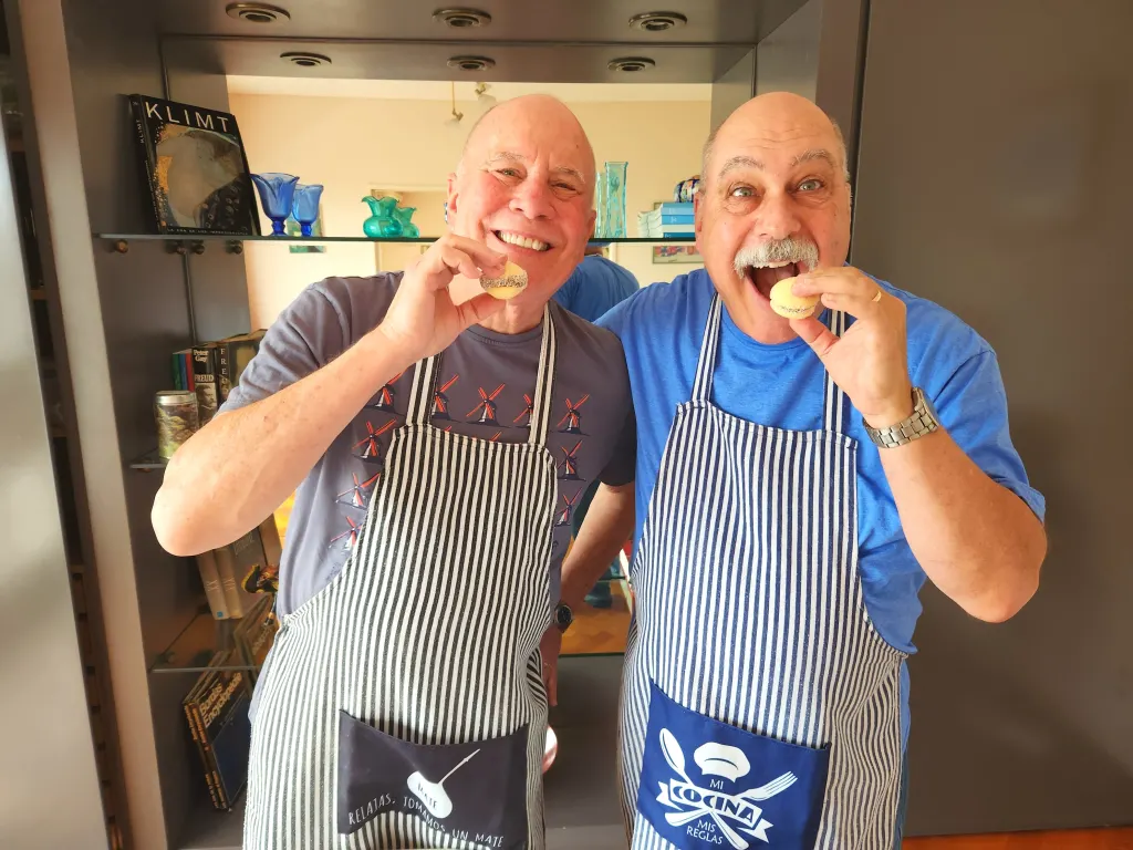 Carl and James craft alfajores in Buenos Aires cooking class