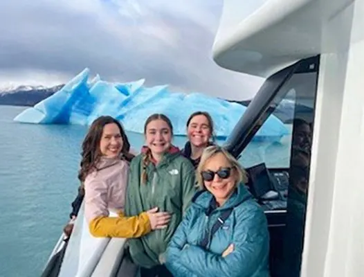 Framed by an iceberg in El Calafate