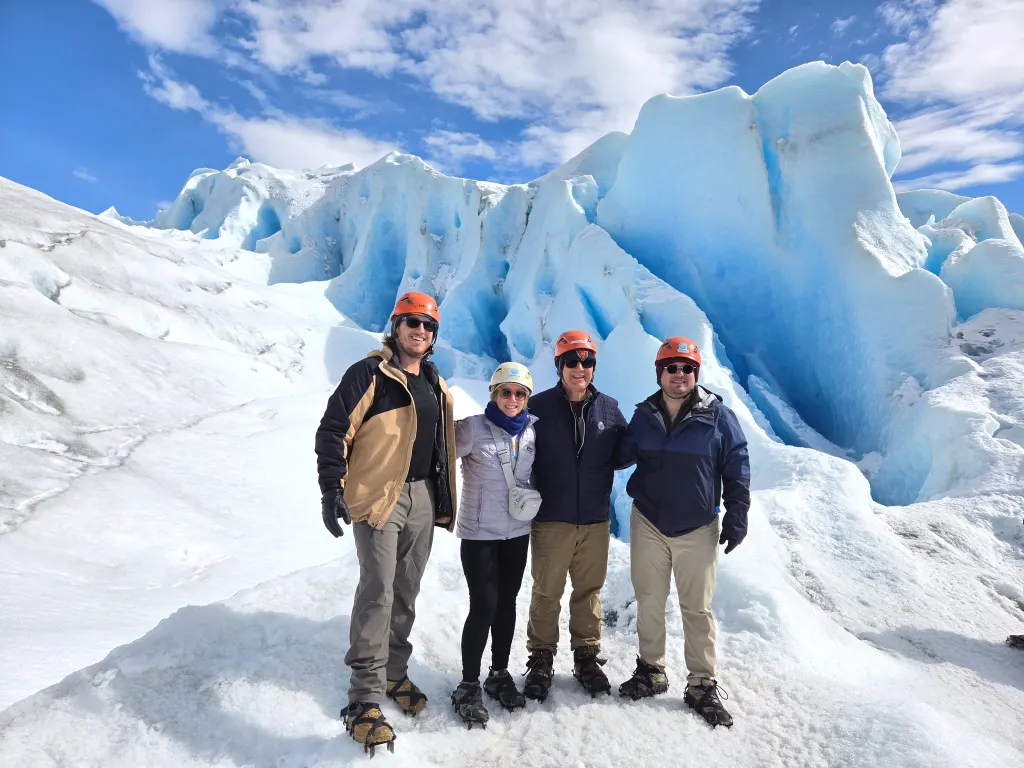 Crampons on: the Margulies family trekking Perito Moreno Glacier