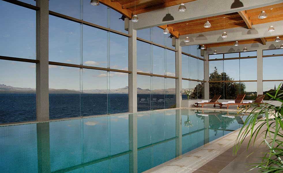 The indoor heated pool