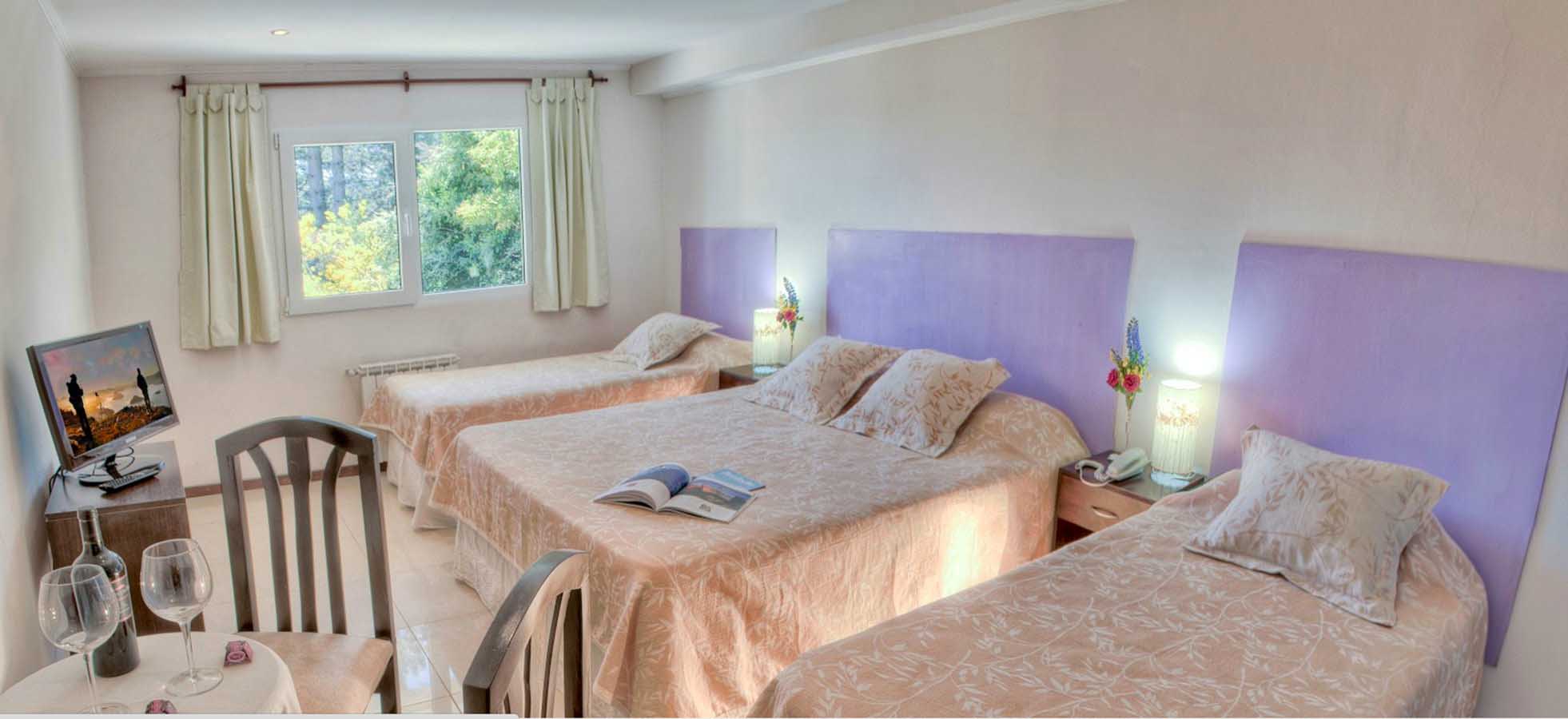 Triple room with view to the park