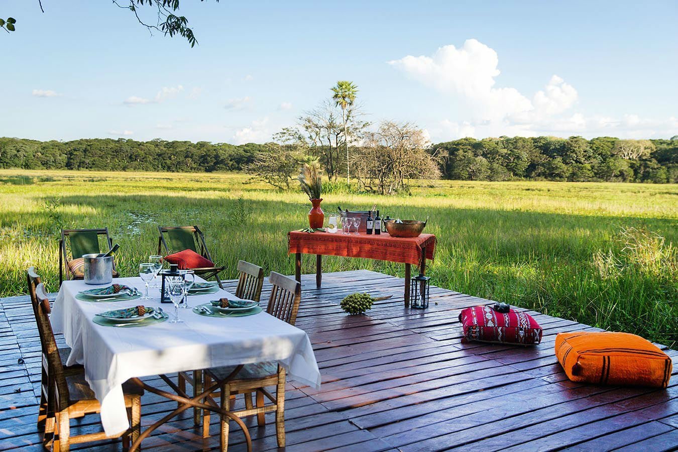 The lodge&rsquo;s deck