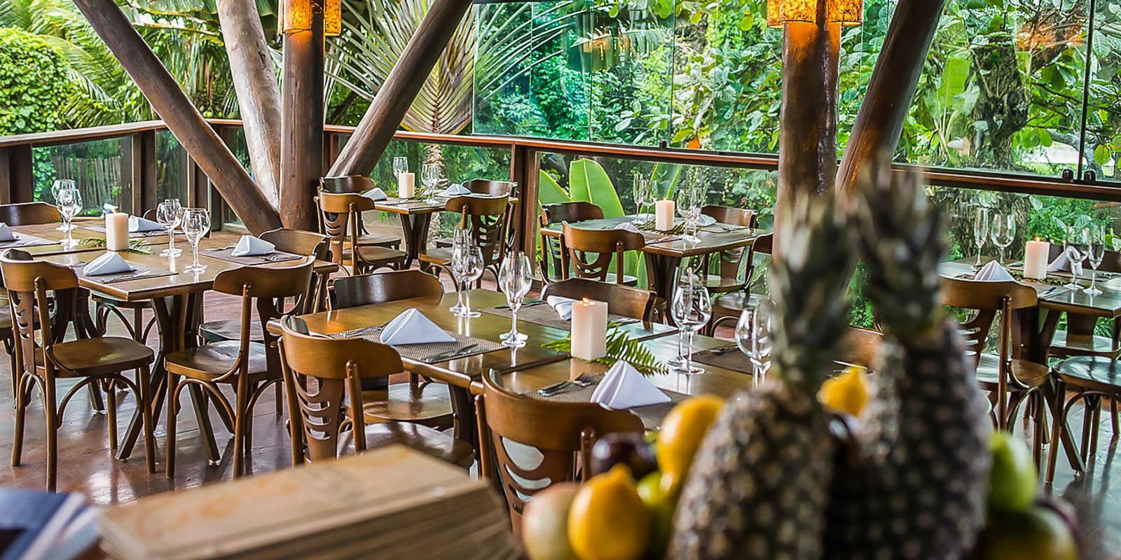 The lodge&rsquo;s dining area
