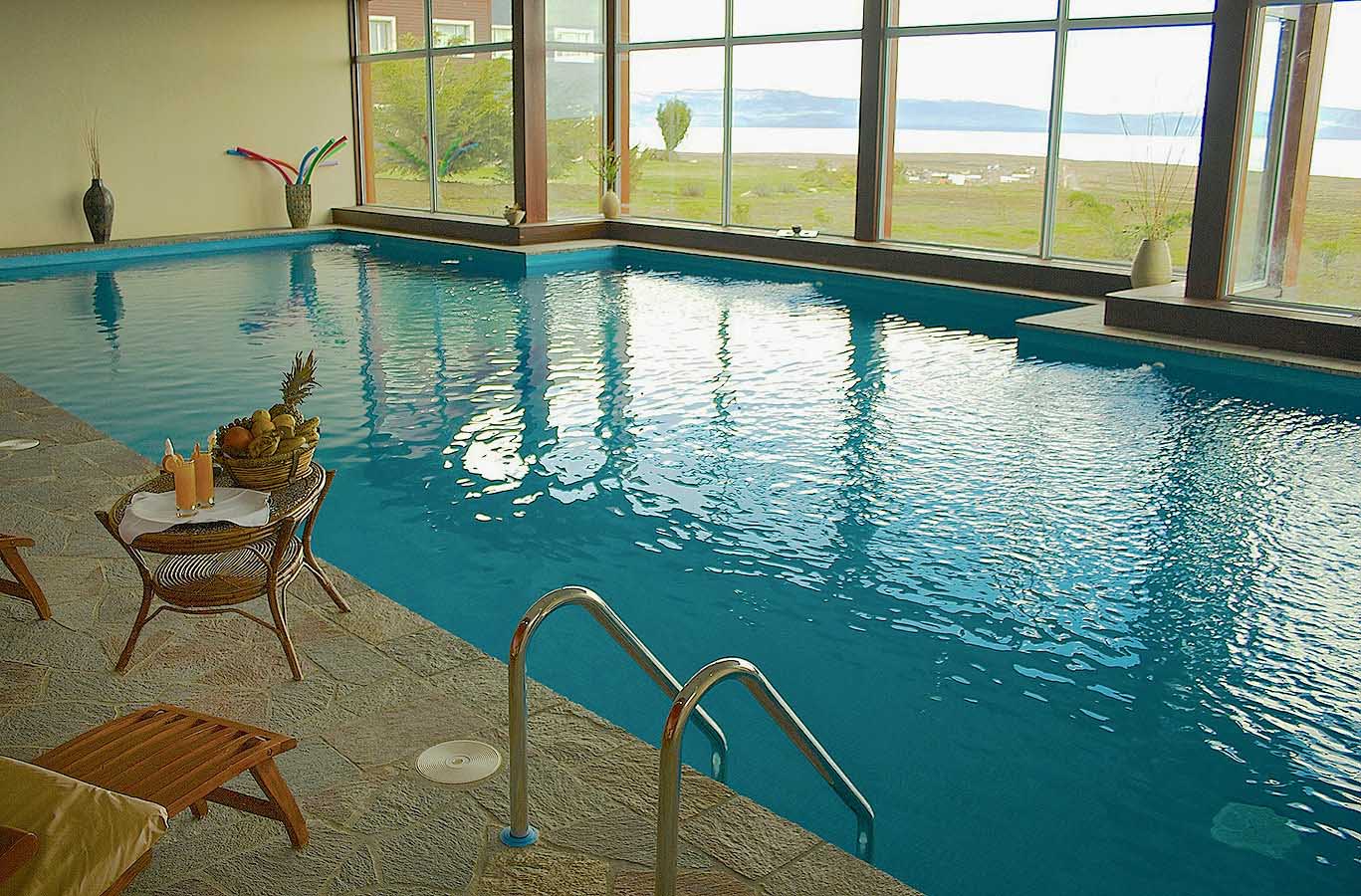 The indoor heated pool