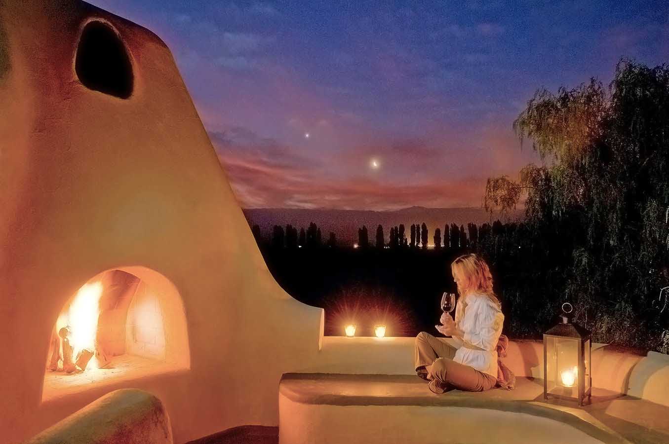 Relaxing at the room&rsquo;s terrace
