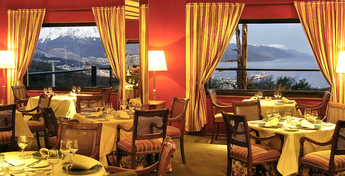 The hotel has view to the mountains and the Beagle Channel