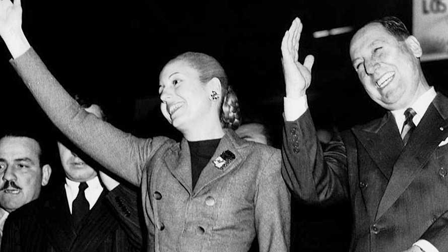 With her husband, and 3-time Argentine president, Juan Domingo Peron