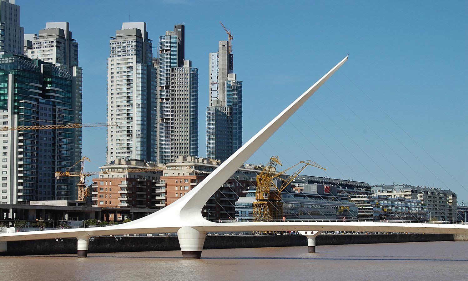 Puente de la Mujer (Woman’s Bridge) in the modern Puerto Madero district