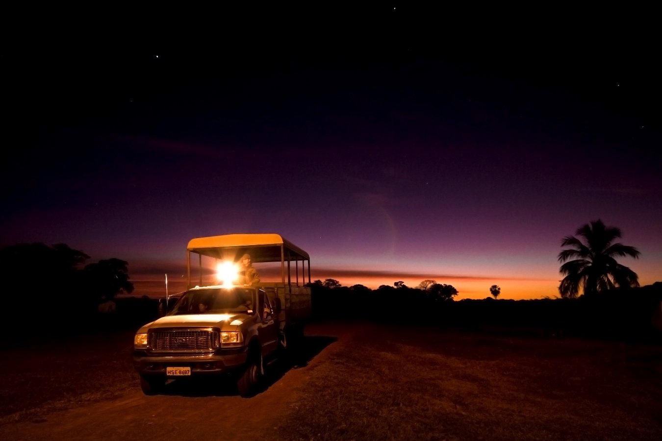 Embark on a night wildlife spotting experience through the Pantanal