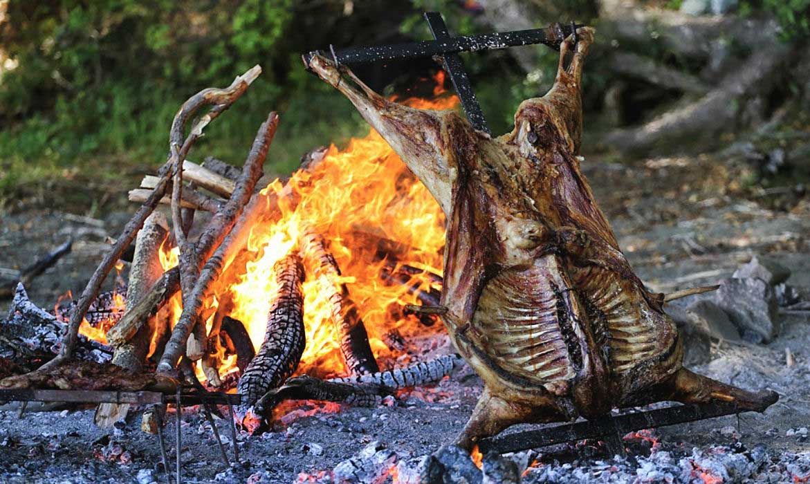 Come dinnertime, we’ll be treated to a slow-roasted, traditional Patagonian lamb