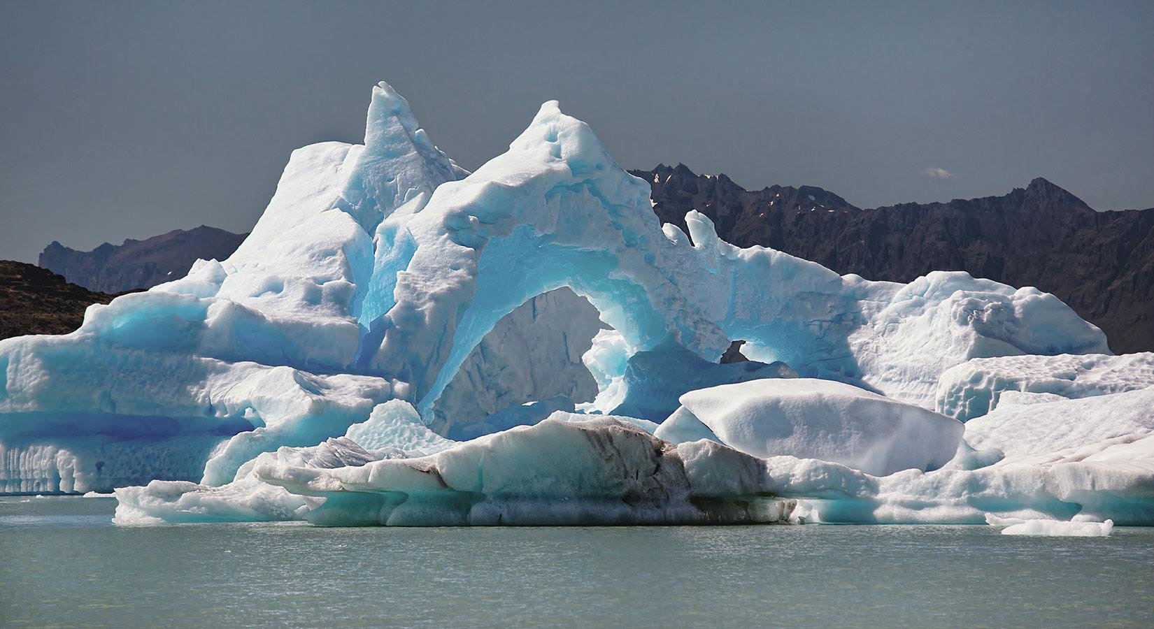 Icebergs of incredible shapes & sizes, navigating to the second largest glacier in South America, in El Calafate