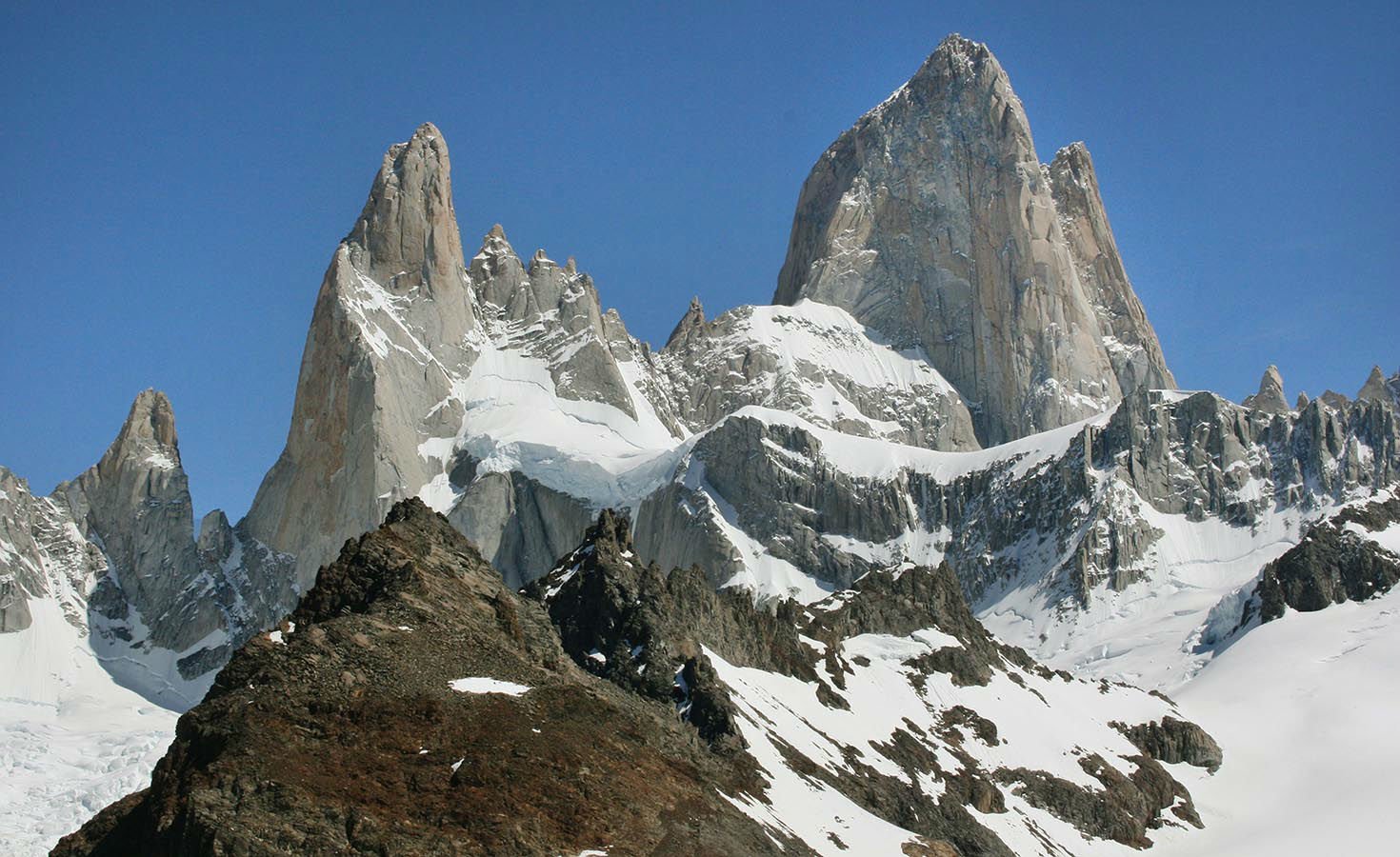 The majesty of snow-capped Mount Fitz Roy