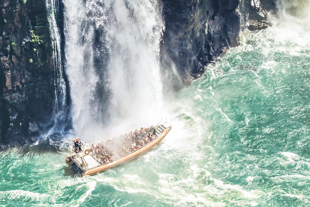 Enjoy the water’s imposing roar, as you feel the splash of the falls