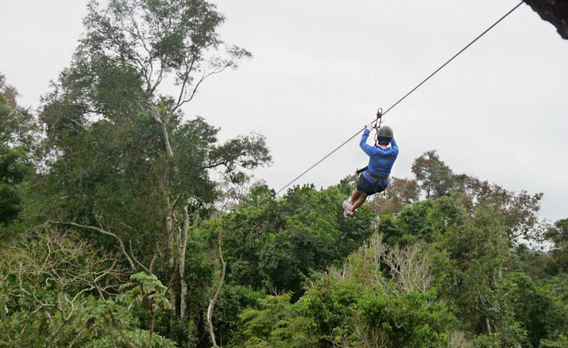 Feel the adrenaline rush as you zip-line or “bird fly” from one tree to another