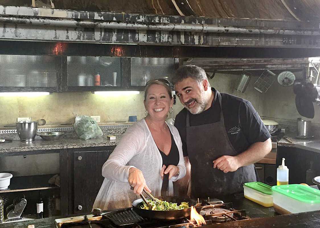 Step into the role of chef, as you take in a delightful cooking class and wine-tasting experience