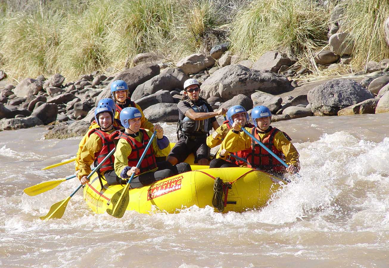The melt-water flowing down the Andes provides large amounts of intense rapids