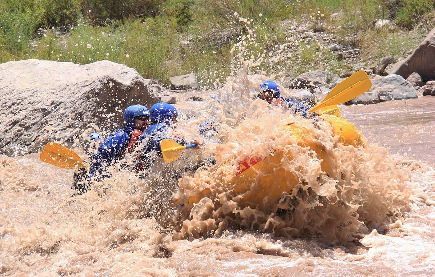 The melt water flowing down the Andes provides plentiful amounts of intense rapids