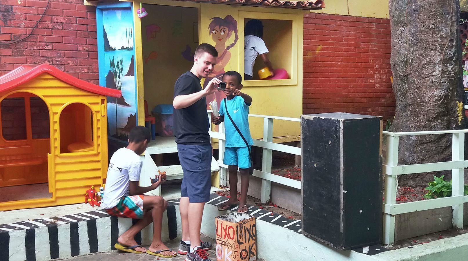 Mingling with locals and enjoying a charming time together