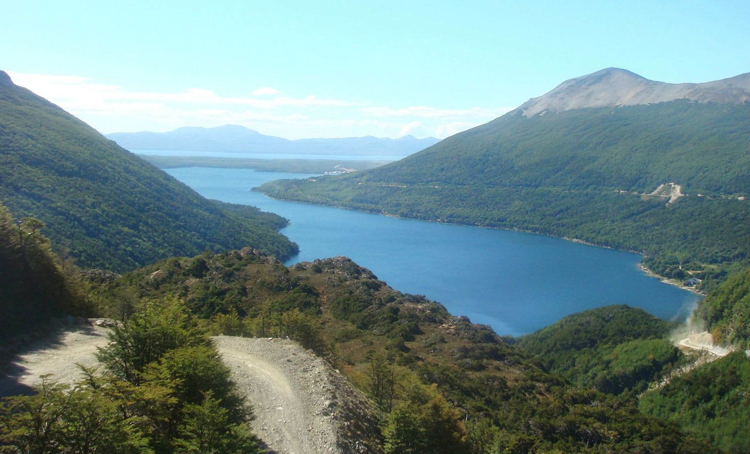 Take in the majestic views of Lago Escondido from atop the mountains
