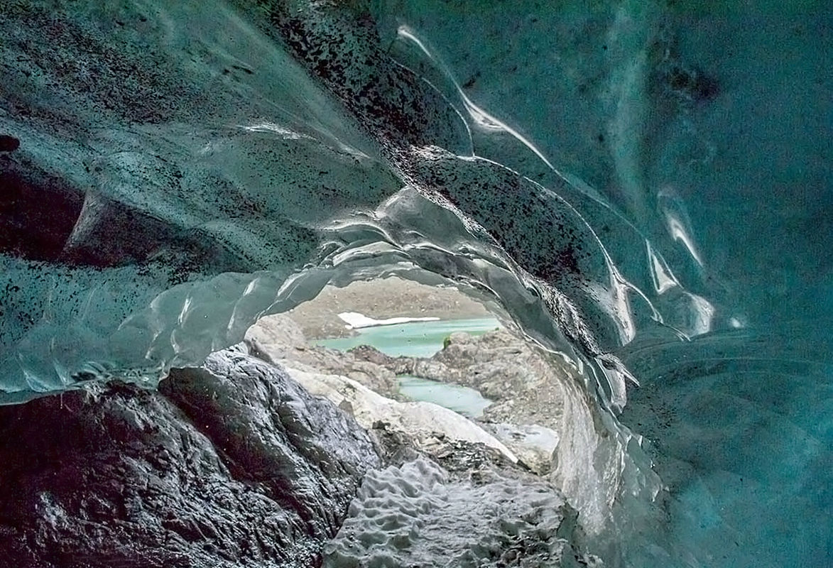 We’ll take in the unique characteristics of the glacial terrain, such as its ice caves
