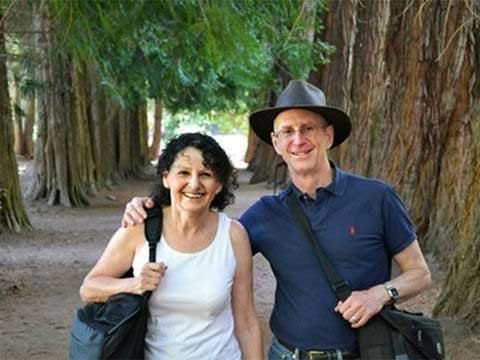 Harriet & Richard hiking at Isla Victoria in Bariloche (Patagonia)