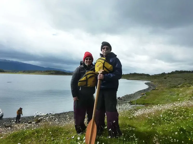 Warren & Deborah about to start their canoeing adventure in Ushuaia!