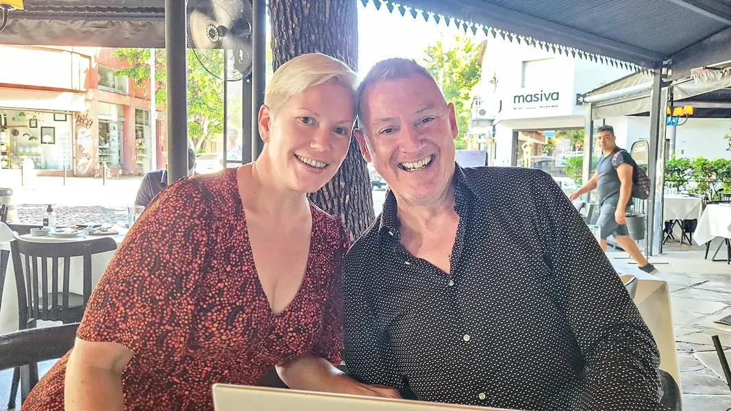 Sally & Wayne Schmidt on their trip