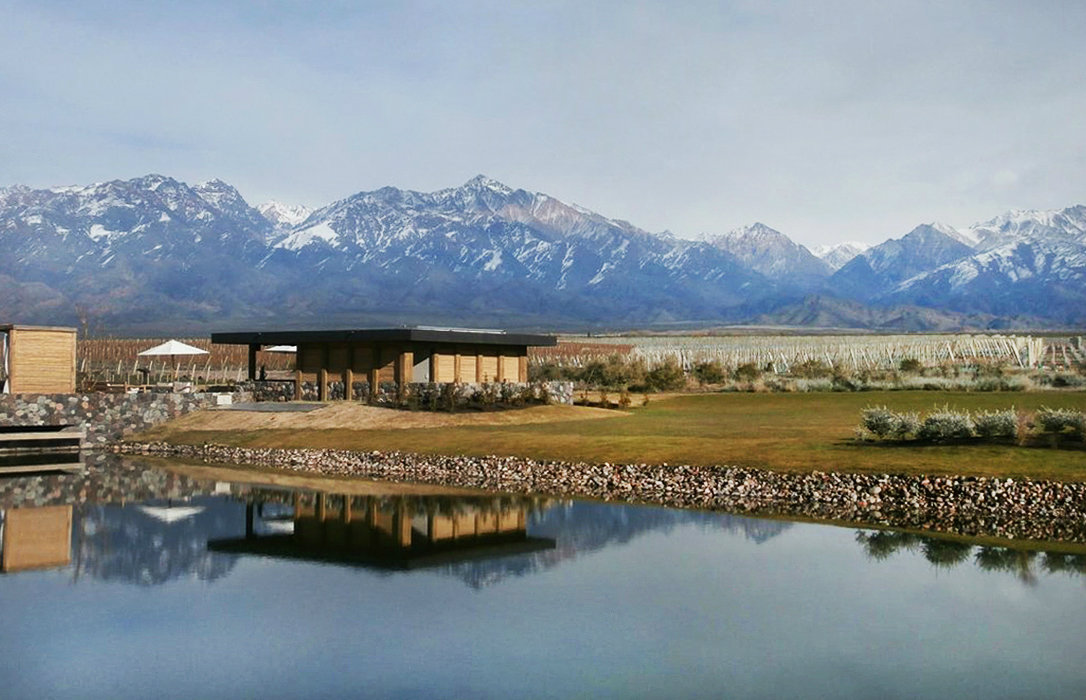The resort is located at the foothills of the pristine, snow-capped Andes mountain range