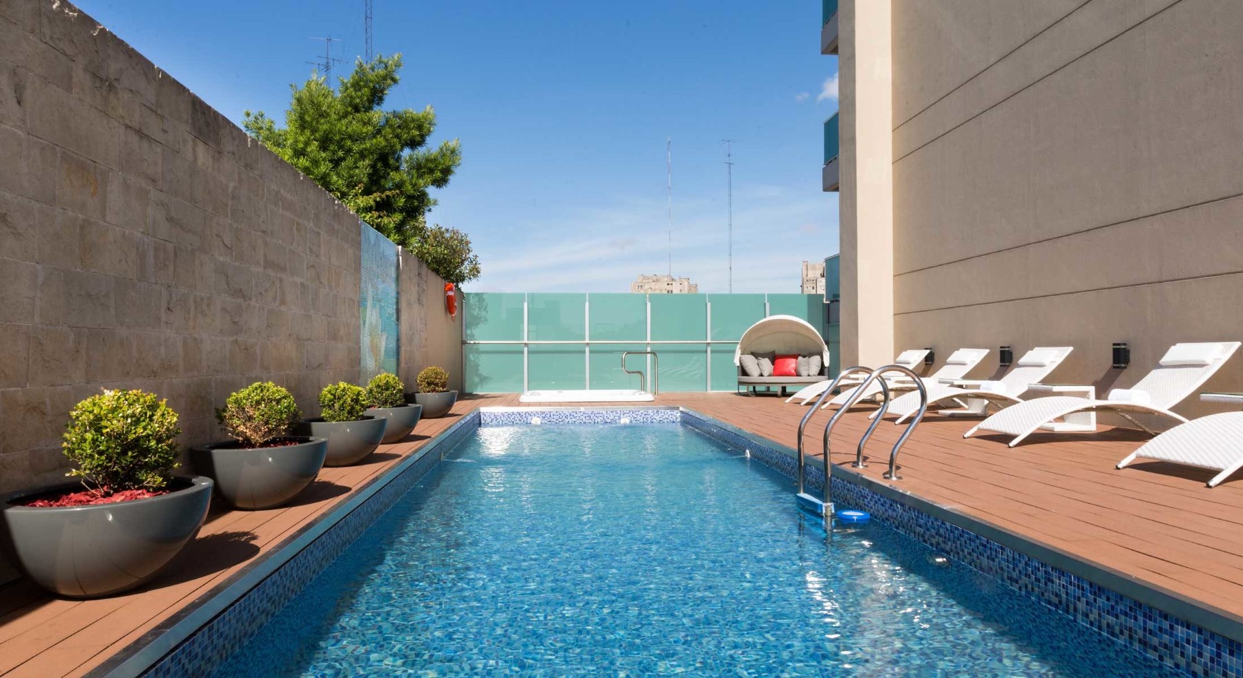 The outdoor pool