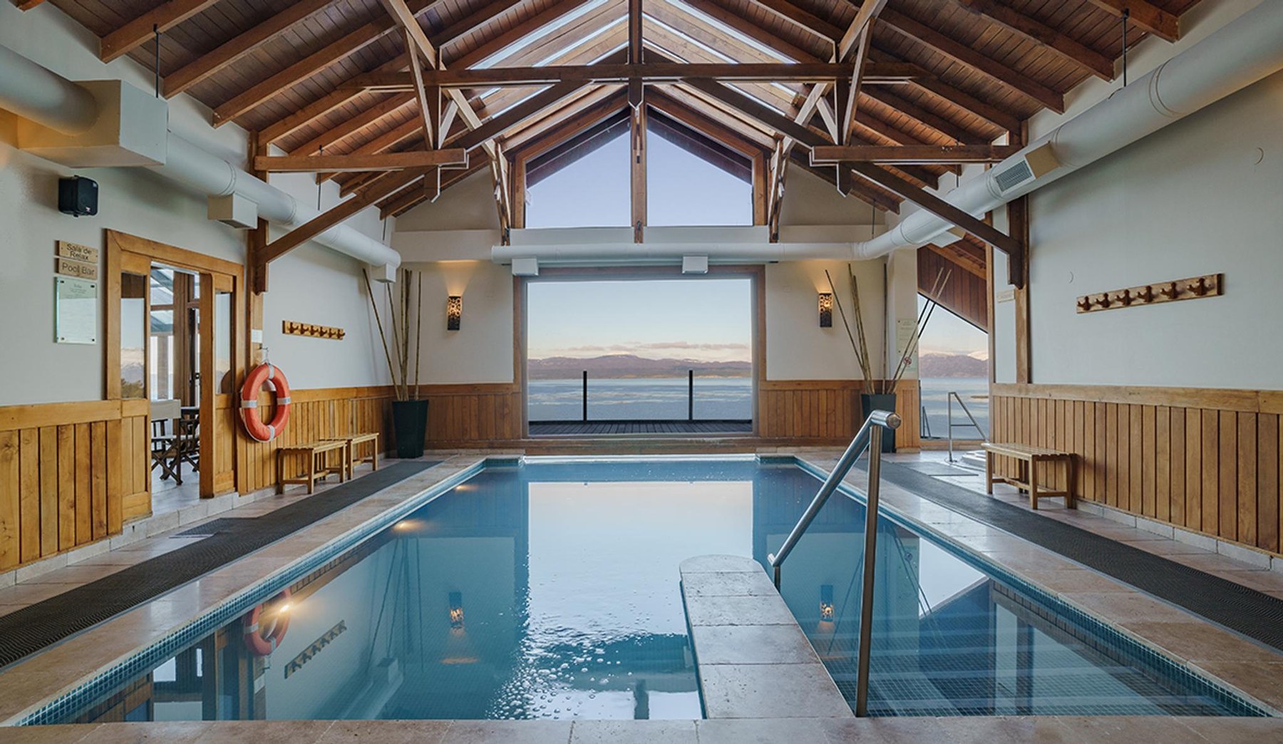 The hotel’s indoor pool