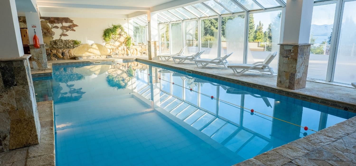 The hotel’s heated indoor pool