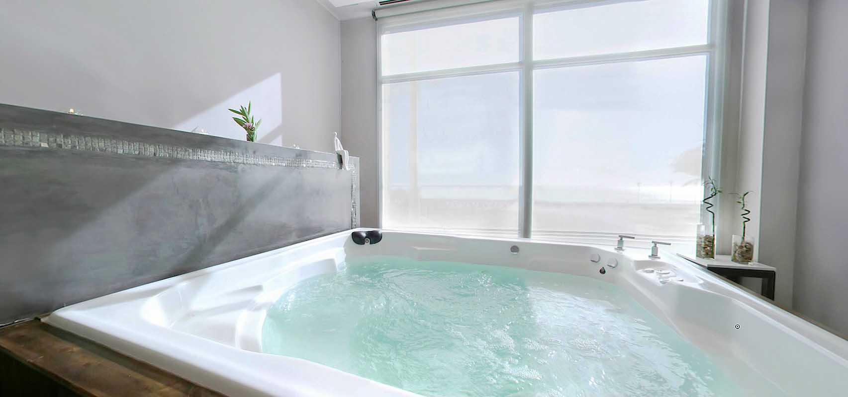 The hotel’s jacuzzi