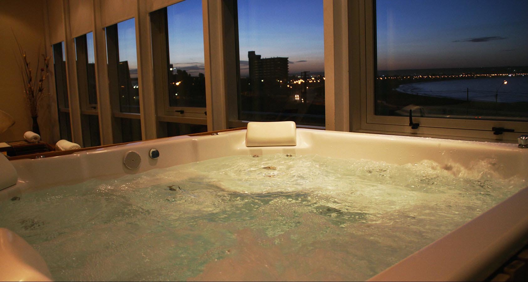 The hotel’s jacuzzi