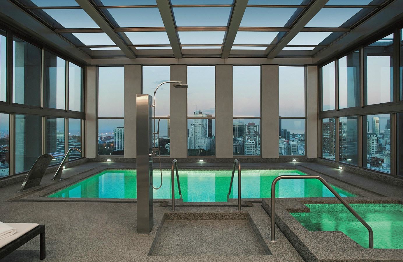 The indoor heated pool