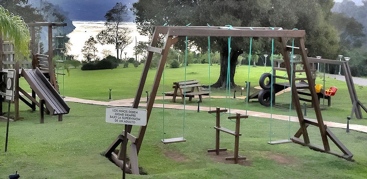 There is a children’s playground
