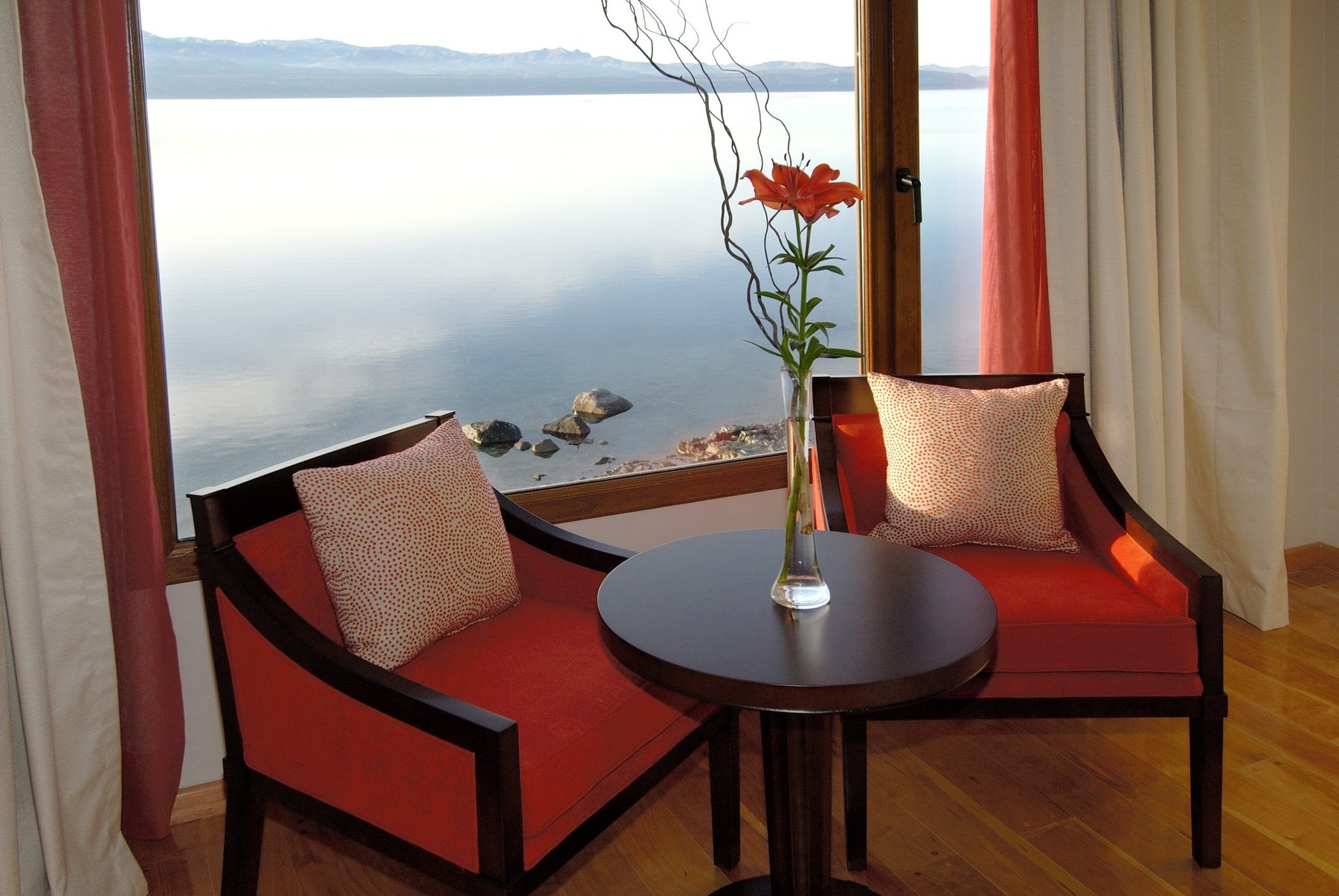 Lake views from the Superior room’s sitting area
