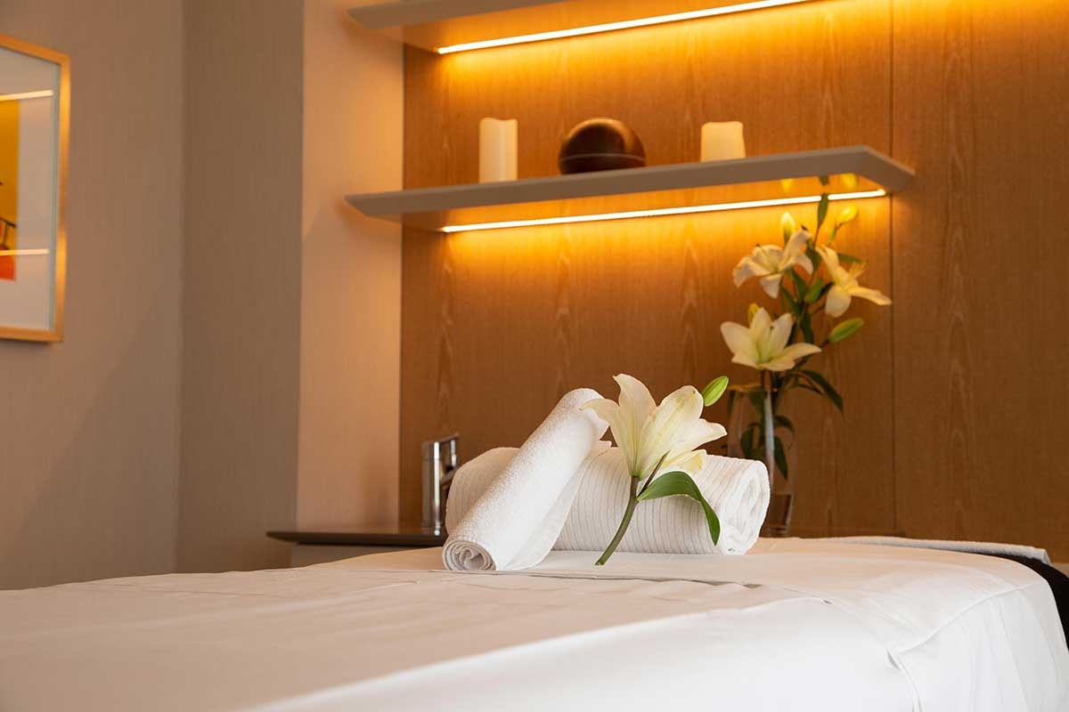 A treatment room at the spa